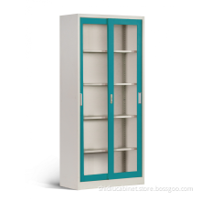 Turquoise Metal File Storage Cabinets Sliding Door Cabinets